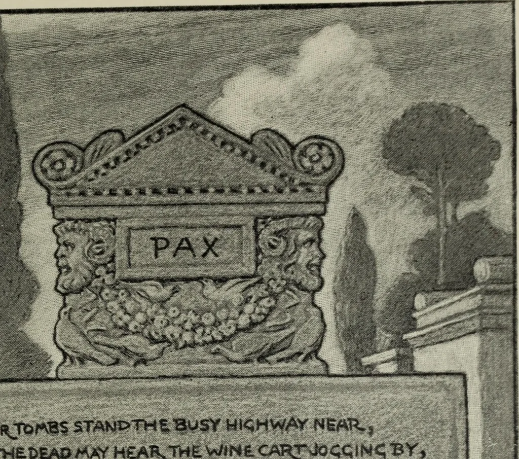 An illustration from The digressions of V. : written for his own fun and that of his friends, 1910, leaf 366