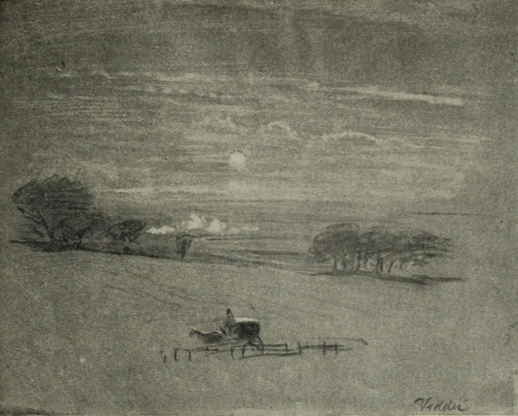 An illustration from The digressions of V. : written for his own fun and that of his friends, 1910, leaf 406