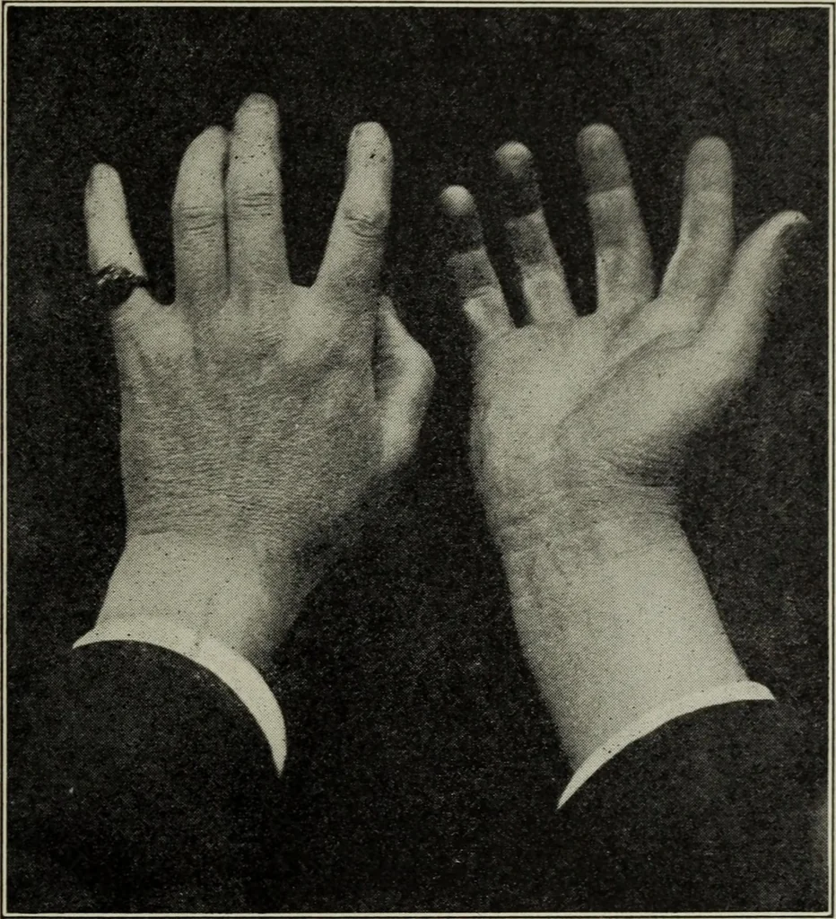 An illustration from The digressions of V. : written for his own fun and that of his friends, 1910, leaf 448