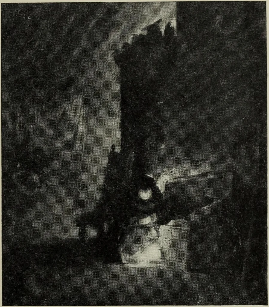 An illustration from The digressions of V. : written for his own fun and that of his friends, 1910, leaf 86