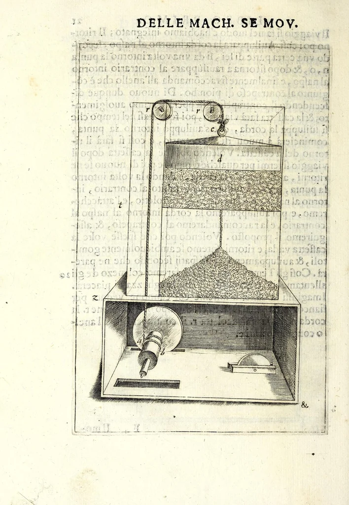 An illustration from Di Herone alessandrino De gli avtomati, ouero machine se moventi, libri due, 1601, leaf 46