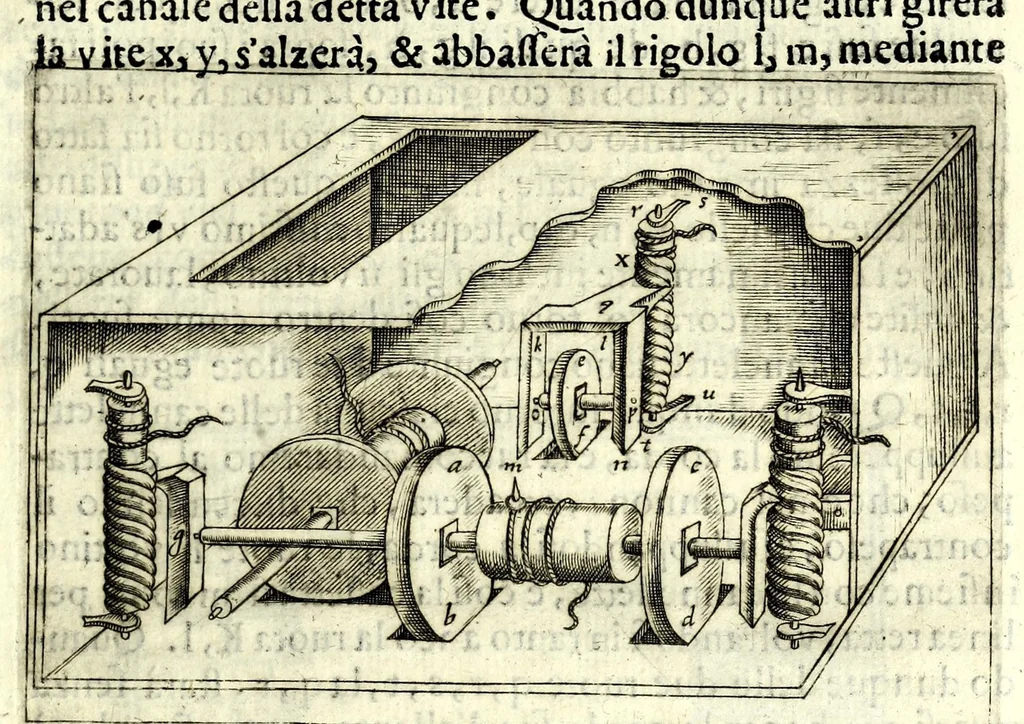 An illustration from Di Herone alessandrino De gli avtomati, ouero machine se moventi, libri due, 1601, leaf 51