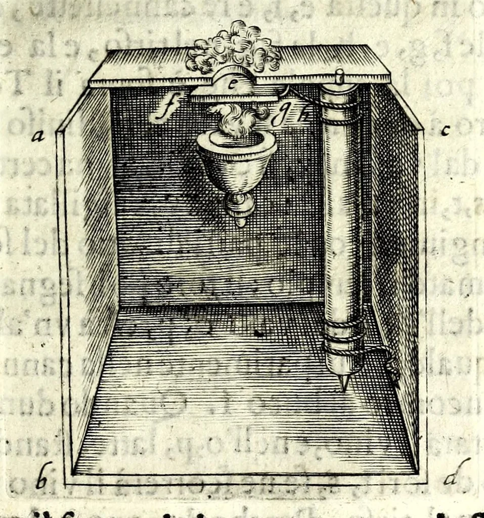 An illustration from Di Herone alessandrino De gli avtomati, ouero machine se moventi, libri due, 1601, leaf 55
