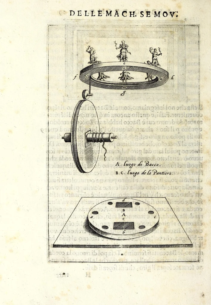 An illustration from Di Herone alessandrino De gli avtomati, ouero machine se moventi, libri due, 1601, leaf 62