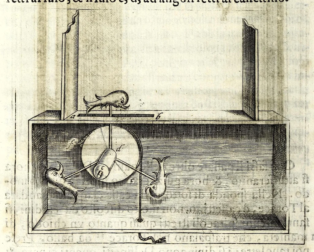 An illustration from Di Herone alessandrino De gli avtomati, ouero machine se moventi, libri due, 1601, leaf 82