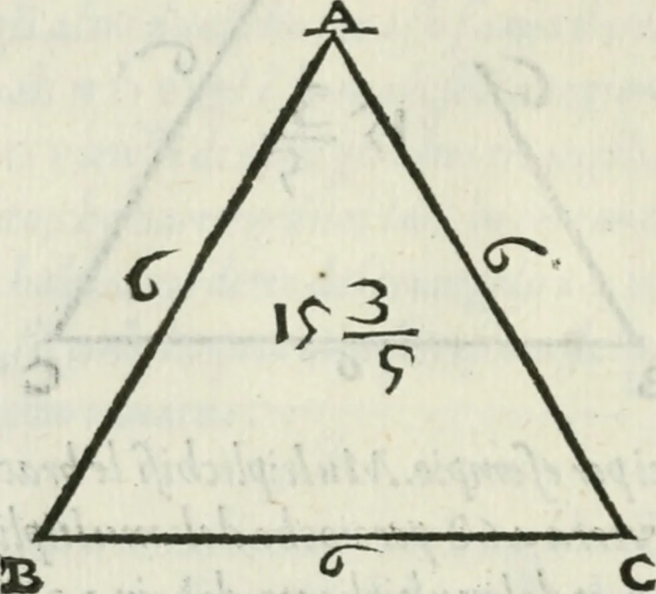 An illustration from Del modo di misvrare : le distantie, le superficie, i corpi, le piante, le prouincie, le prospettiue, & tutte le altre cose terrene, che possono occurrere a gli huomini, secondo le vere regole d'Euclide, & de gli altri piu lodati scrittori, 1589, leaf 115