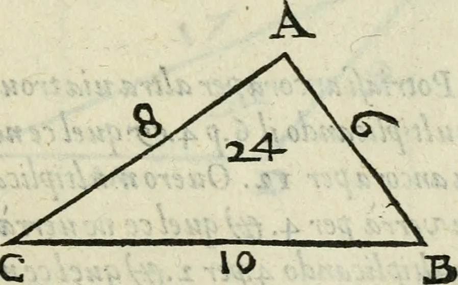 An illustration from Del modo di misvrare : le distantie, le superficie, i corpi, le piante, le prouincie, le prospettiue, & tutte le altre cose terrene, che possono occurrere a gli huomini, secondo le vere regole d'Euclide, & de gli altri piu lodati scrittori, 1589, leaf 124