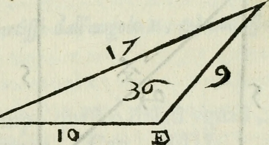 An illustration from Del modo di misvrare : le distantie, le superficie, i corpi, le piante, le prouincie, le prospettiue, & tutte le altre cose terrene, che possono occurrere a gli huomini, secondo le vere regole d'Euclide, & de gli altri piu lodati scrittori, 1589, leaf 126