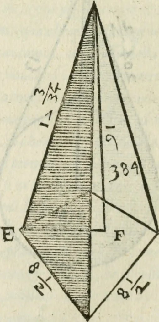 An illustration from Del modo di misvrare : le distantie, le superficie, i corpi, le piante, le prouincie, le prospettiue, & tutte le altre cose terrene, che possono occurrere a gli huomini, secondo le vere regole d'Euclide, & de gli altri piu lodati scrittori, 1589, leaf 165