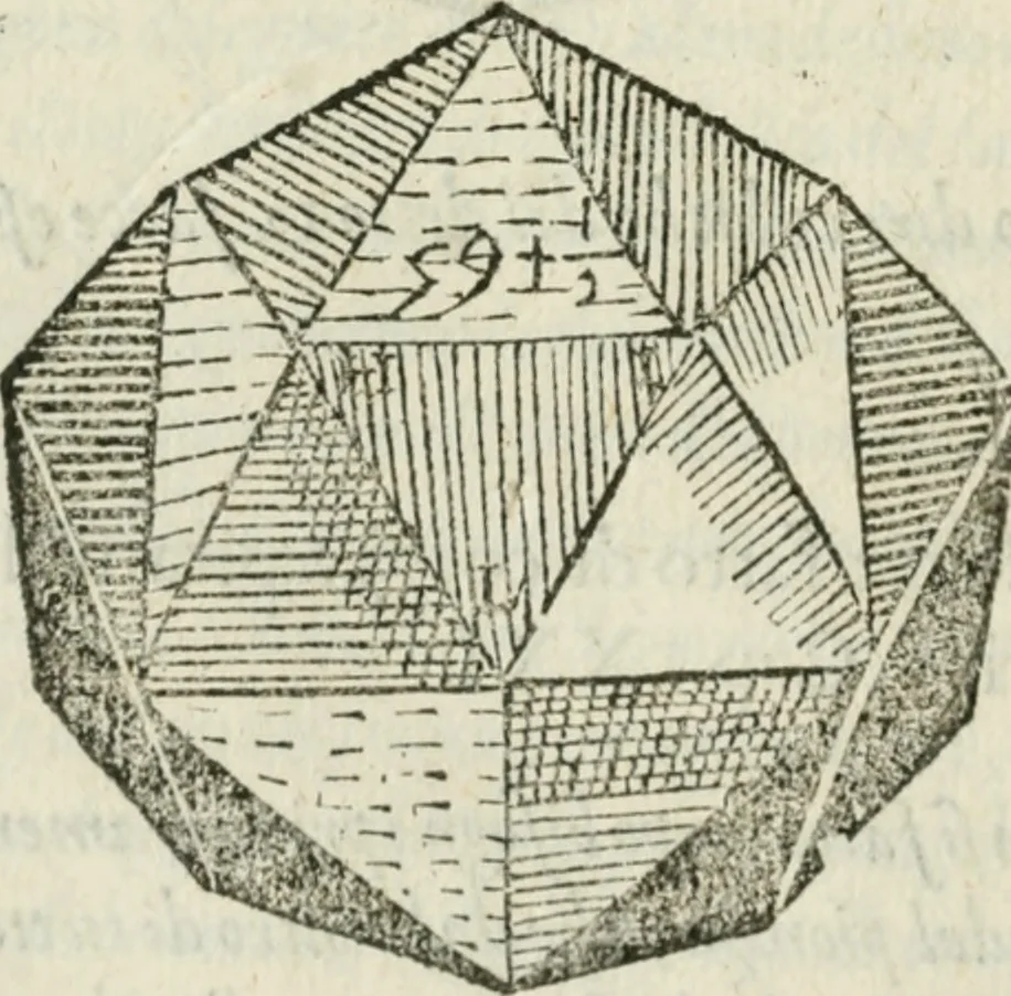 An illustration from Del modo di misvrare : le distantie, le superficie, i corpi, le piante, le prouincie, le prospettiue, & tutte le altre cose terrene, che possono occurrere a gli huomini, secondo le vere regole d'Euclide, & de gli altri piu lodati scrittori, 1589, leaf 187