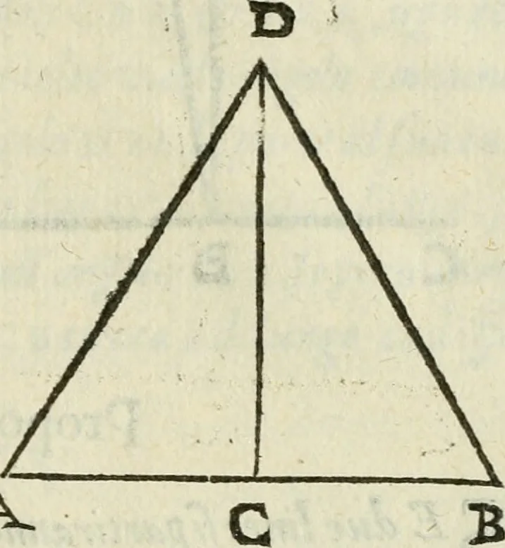 An illustration from Del modo di misvrare : le distantie, le superficie, i corpi, le piante, le prouincie, le prospettiue, & tutte le altre cose terrene, che possono occurrere a gli huomini, secondo le vere regole d'Euclide, & de gli altri piu lodati scrittori, 1589, leaf 240