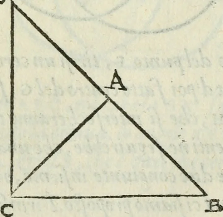 An illustration from Del modo di misvrare : le distantie, le superficie, i corpi, le piante, le prouincie, le prospettiue, & tutte le altre cose terrene, che possono occurrere a gli huomini, secondo le vere regole d'Euclide, & de gli altri piu lodati scrittori, 1589, leaf 244