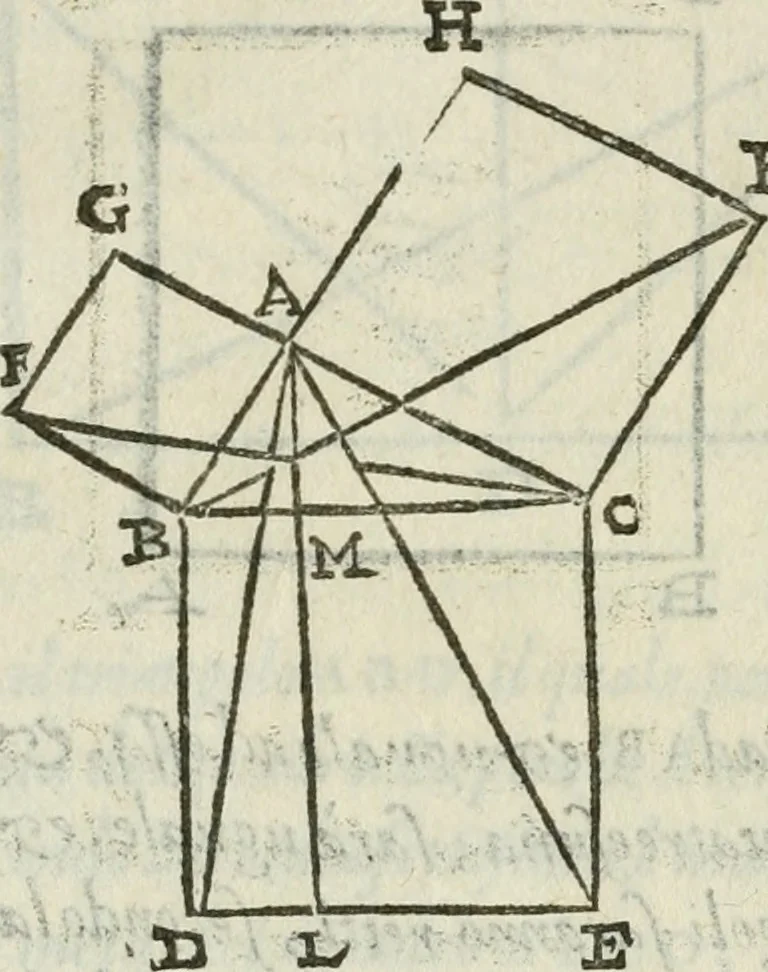 An illustration from Del modo di misvrare : le distantie, le superficie, i corpi, le piante, le prouincie, le prospettiue, & tutte le altre cose terrene, che possono occurrere a gli huomini, secondo le vere regole d'Euclide, & de gli altri piu lodati scrittori, 1589, leaf 259