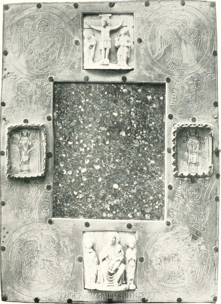An illustration from Dinanderie: a history and description of mediaeval art work in copper, brass and bronze, 1910, leaf 139