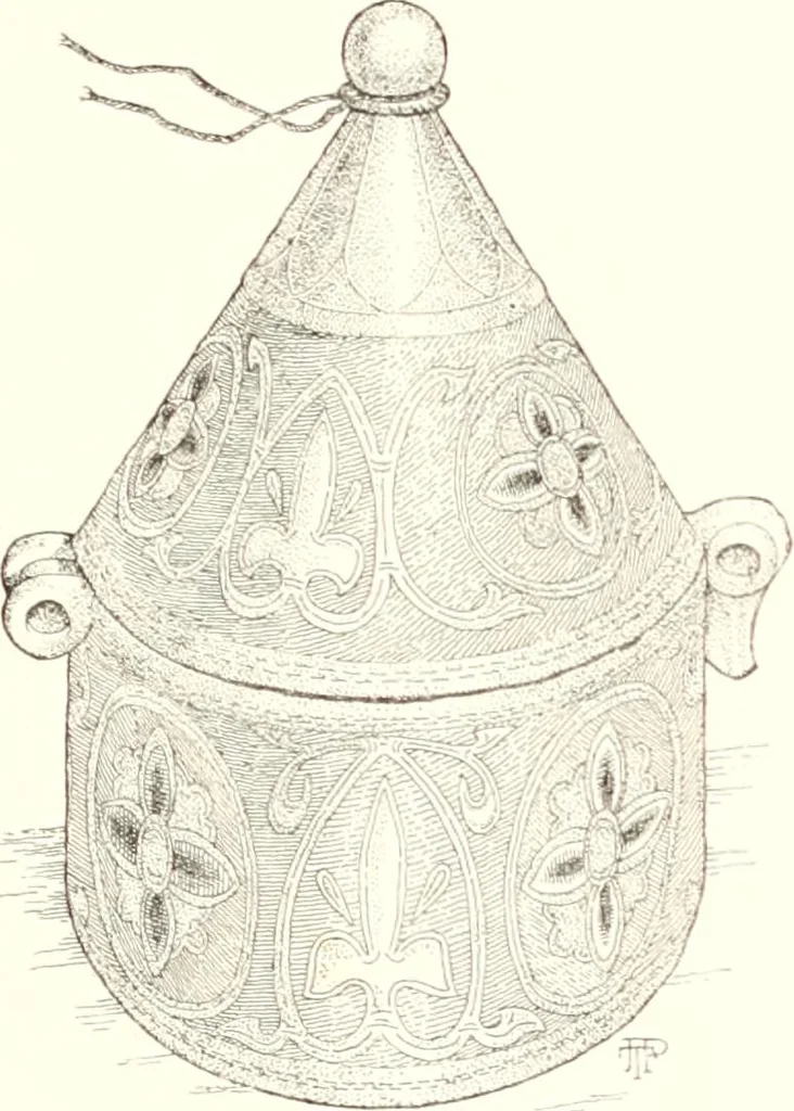An illustration from Dinanderie: a history and description of mediaeval art work in copper, brass and bronze, 1910, leaf 143