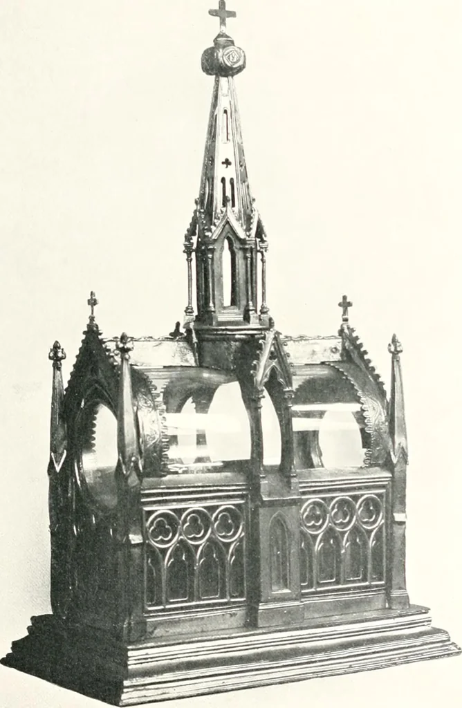 An illustration from Dinanderie: a history and description of mediaeval art work in copper, brass and bronze, 1910, leaf 167