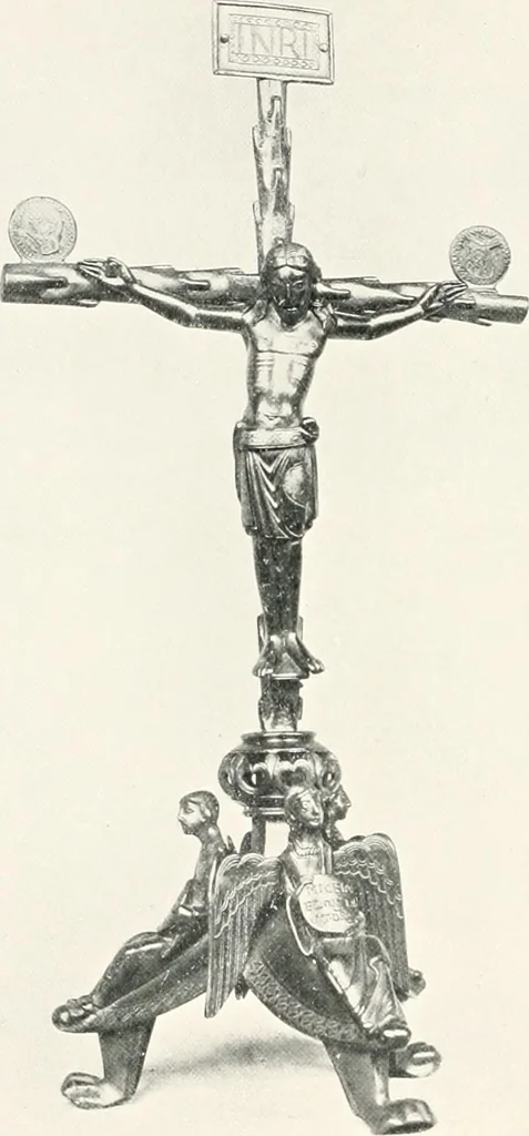 An illustration from Dinanderie: a history and description of mediaeval art work in copper, brass and bronze, 1910, leaf 172