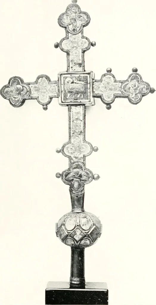 An illustration from Dinanderie: a history and description of mediaeval art work in copper, brass and bronze, 1910, leaf 175