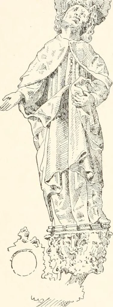 An illustration from Dinanderie: a history and description of mediaeval art work in copper, brass and bronze, 1910, leaf 178