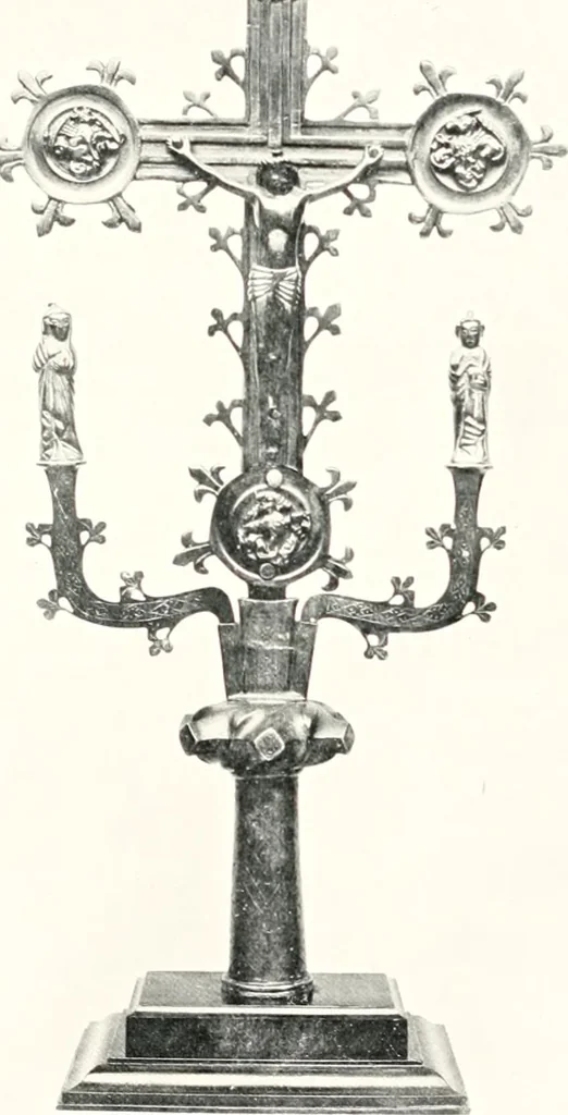 An illustration from Dinanderie: a history and description of mediaeval art work in copper, brass and bronze, 1910, leaf 179