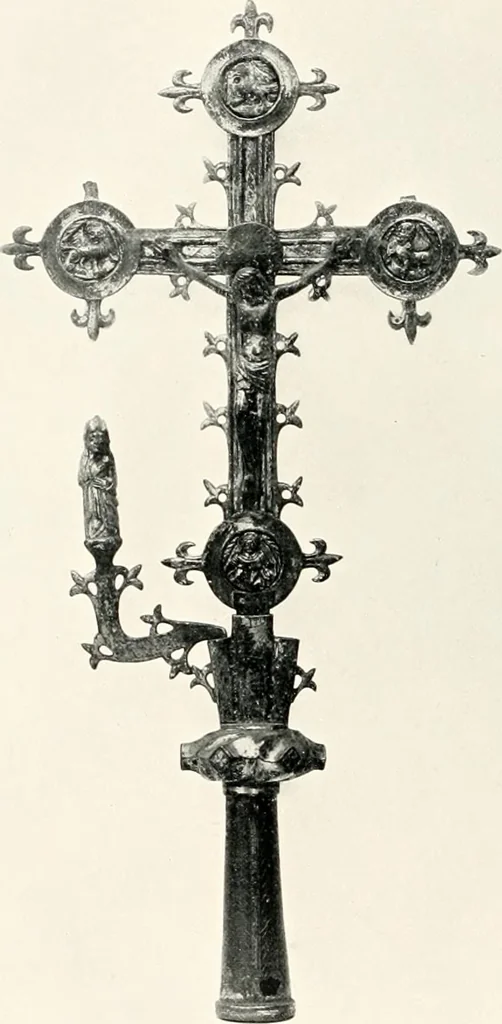An illustration from Dinanderie: a history and description of mediaeval art work in copper, brass and bronze, 1910, leaf 182