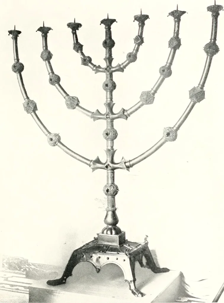 An illustration from Dinanderie: a history and description of mediaeval art work in copper, brass and bronze, 1910, leaf 199