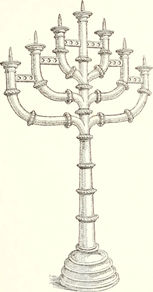 An illustration from Dinanderie: a history and description of mediaeval art work in copper, brass and bronze, 1910, leaf 201