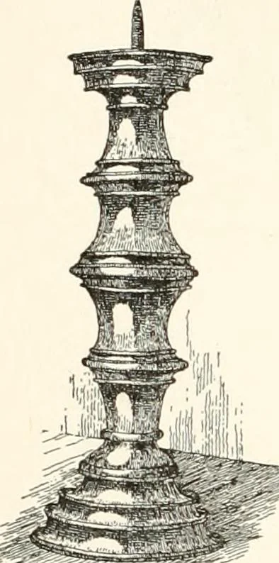 An illustration from Dinanderie: a history and description of mediaeval art work in copper, brass and bronze, 1910, leaf 208