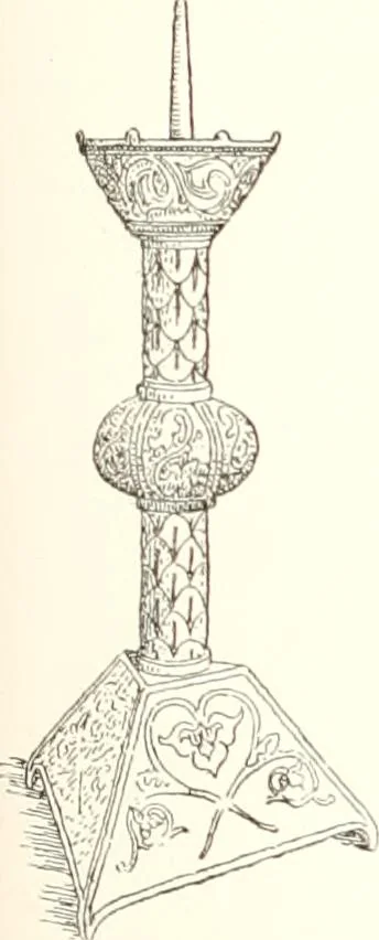 An illustration from Dinanderie: a history and description of mediaeval art work in copper, brass and bronze, 1910, leaf 213