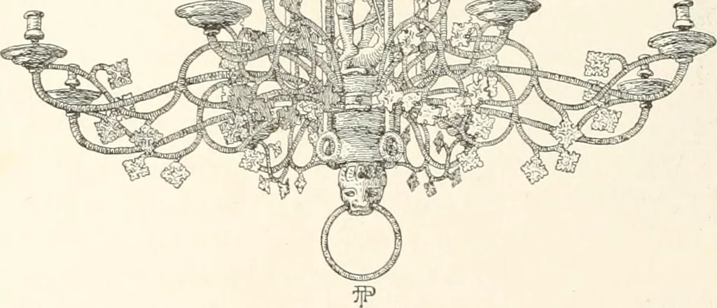 An illustration from Dinanderie: a history and description of mediaeval art work in copper, brass and bronze, 1910, leaf 214
