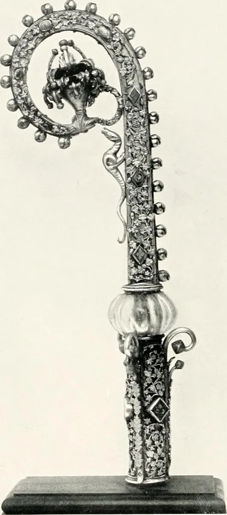 An illustration from Dinanderie: a history and description of mediaeval art work in copper, brass and bronze, 1910, leaf 218