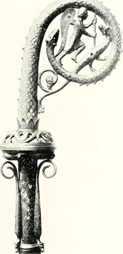An illustration from Dinanderie: a history and description of mediaeval art work in copper, brass and bronze, 1910, leaf 221