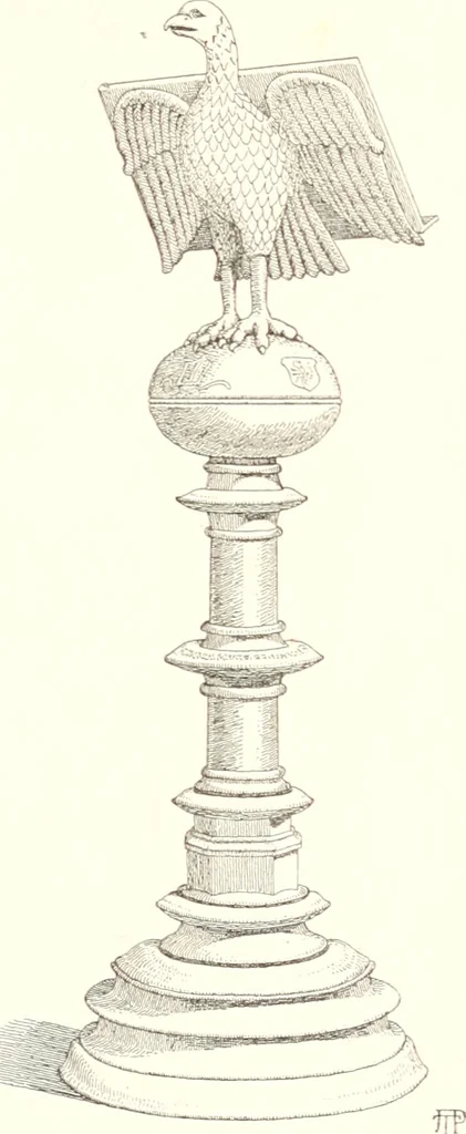 An illustration from Dinanderie: a history and description of mediaeval art work in copper, brass and bronze, 1910, leaf 239