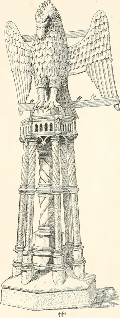 An illustration from Dinanderie: a history and description of mediaeval art work in copper, brass and bronze, 1910, leaf 240