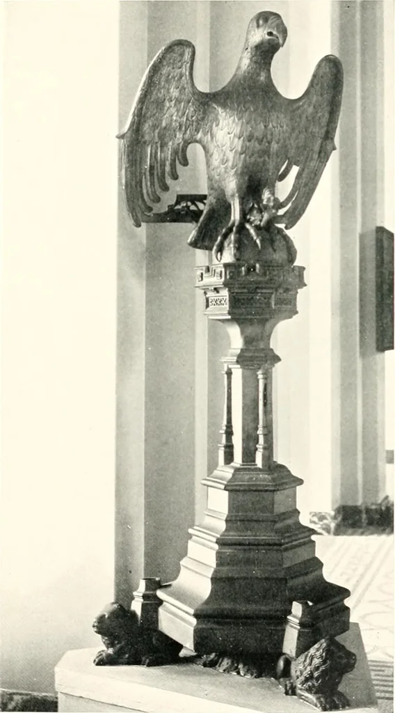 An illustration from Dinanderie: a history and description of mediaeval art work in copper, brass and bronze, 1910, leaf 241