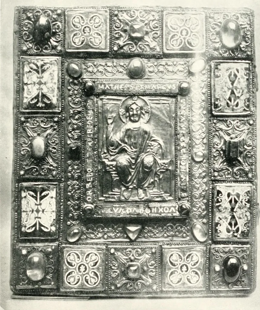 An illustration from Dinanderie: a history and description of mediaeval art work in copper, brass and bronze, 1910, leaf 247