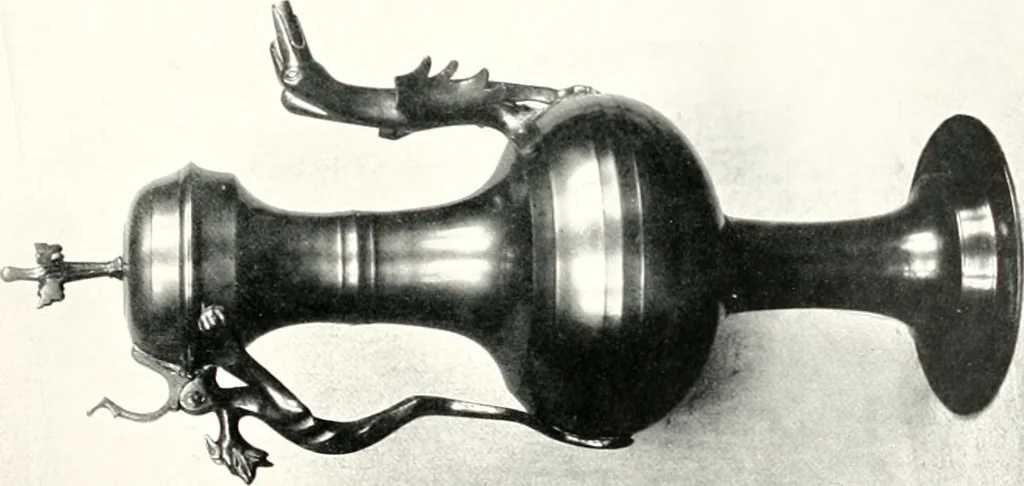 An illustration from Dinanderie: a history and description of mediaeval art work in copper, brass and bronze, 1910, leaf 267