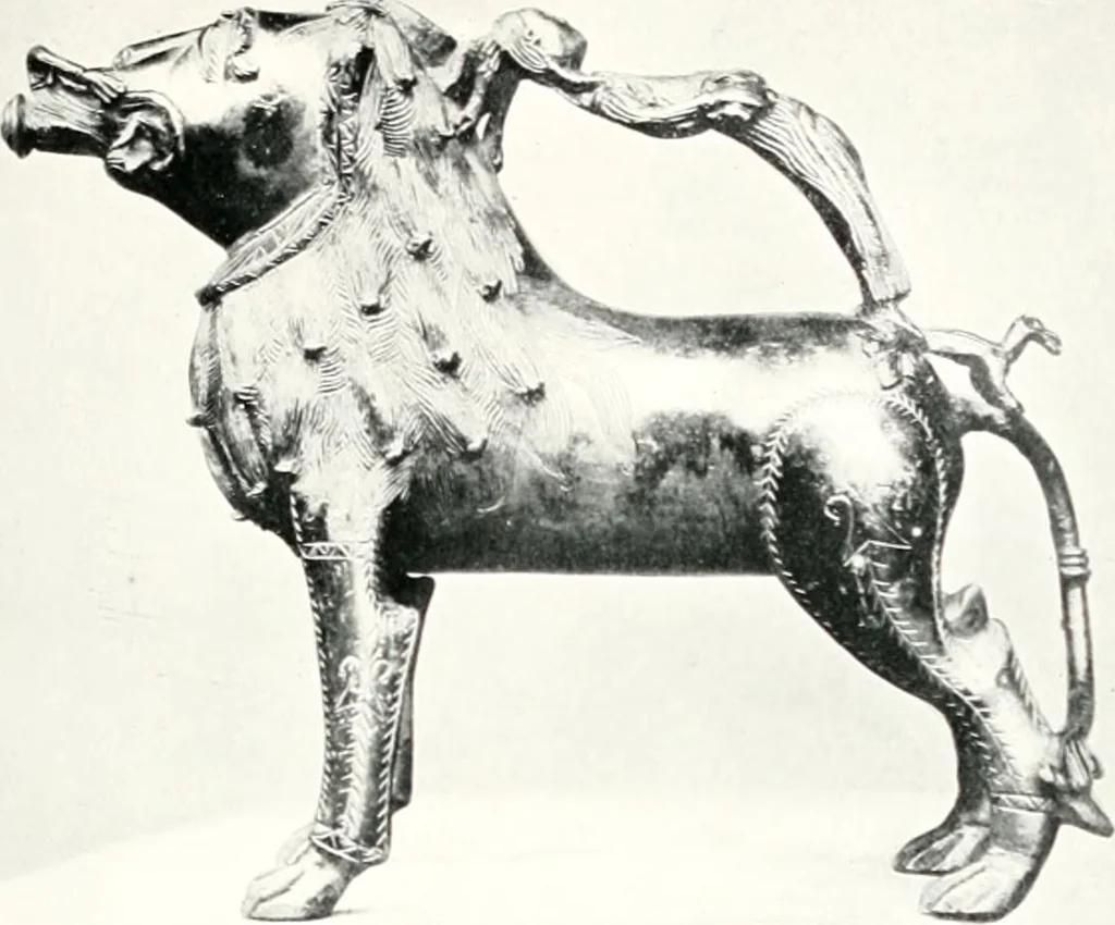 An illustration from Dinanderie: a history and description of mediaeval art work in copper, brass and bronze, 1910, leaf 269