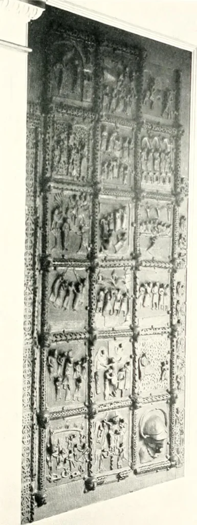 An illustration from Dinanderie: a history and description of mediaeval art work in copper, brass and bronze, 1910, leaf 285