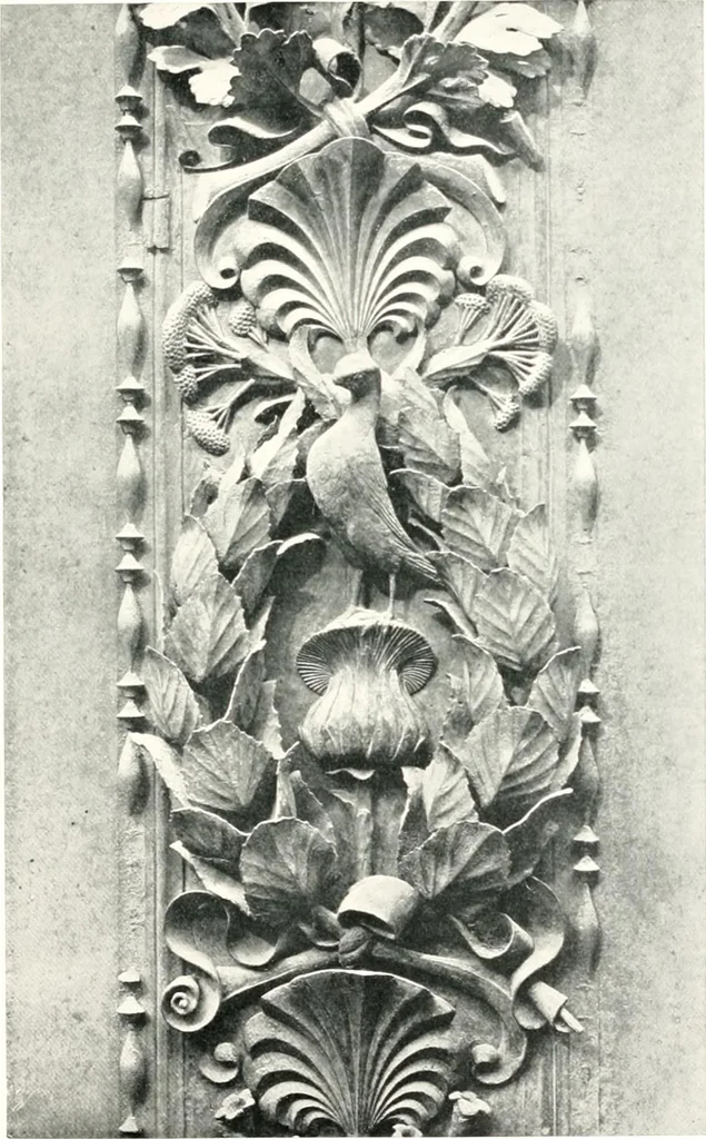 An illustration from Dinanderie: a history and description of mediaeval art work in copper, brass and bronze, 1910, leaf 297