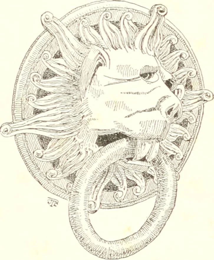 An illustration from Dinanderie: a history and description of mediaeval art work in copper, brass and bronze, 1910, leaf 305