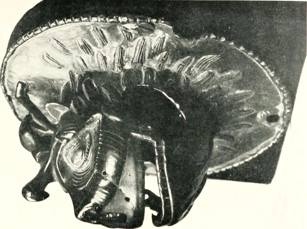 An illustration from Dinanderie: a history and description of mediaeval art work in copper, brass and bronze, 1910, leaf 307