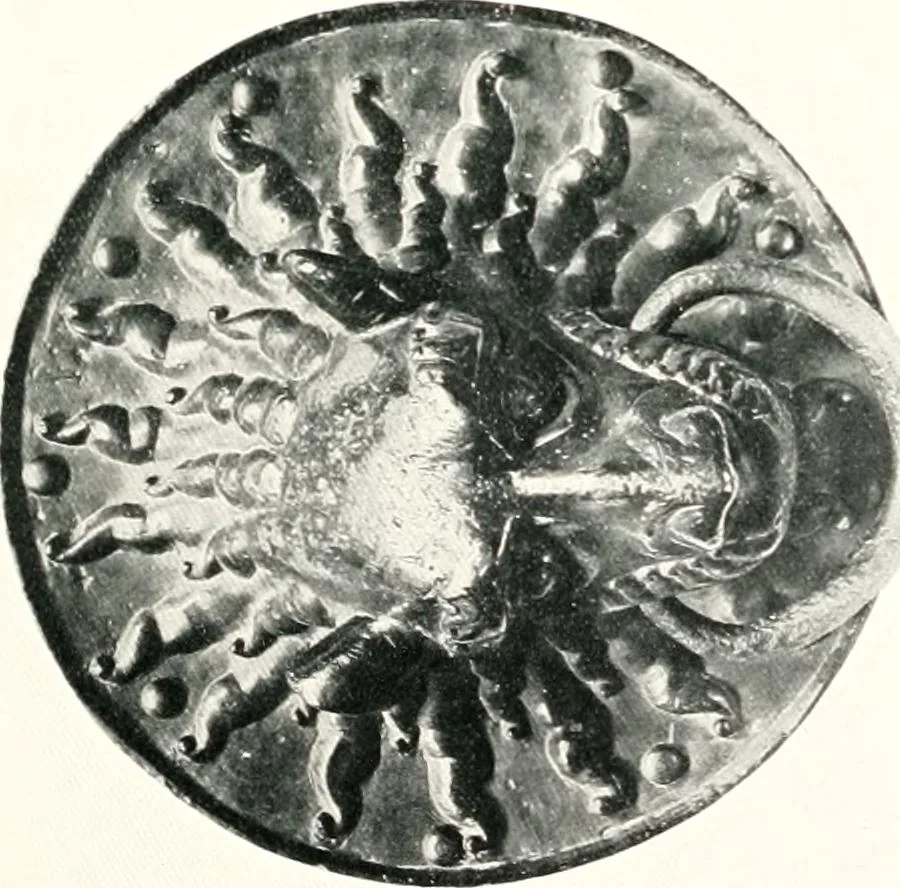 An illustration from Dinanderie: a history and description of mediaeval art work in copper, brass and bronze, 1910, leaf 311