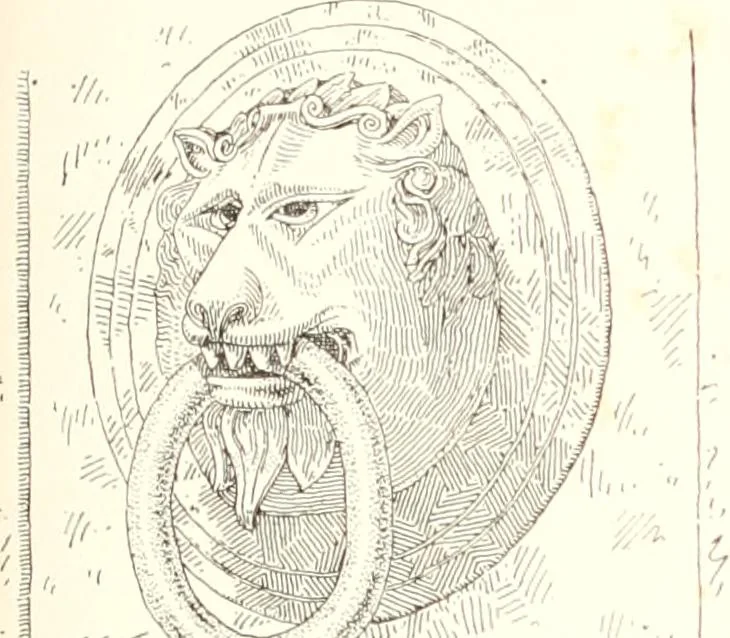An illustration from Dinanderie: a history and description of mediaeval art work in copper, brass and bronze, 1910, leaf 313