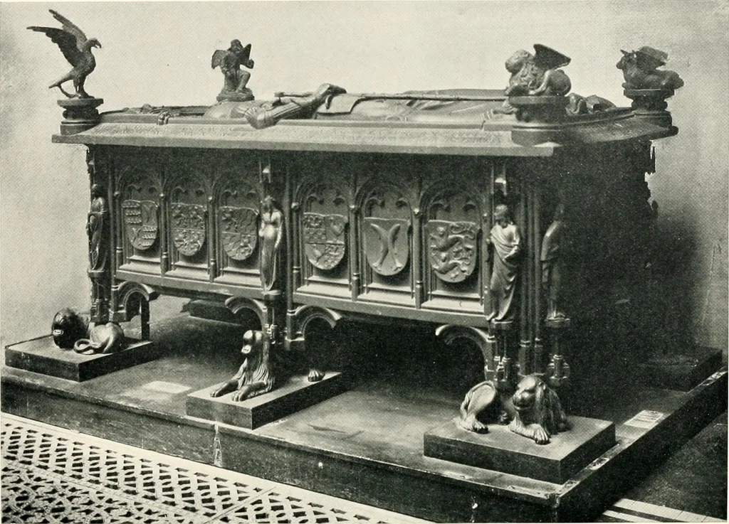 An illustration from Dinanderie: a history and description of mediaeval art work in copper, brass and bronze, 1910, leaf 320