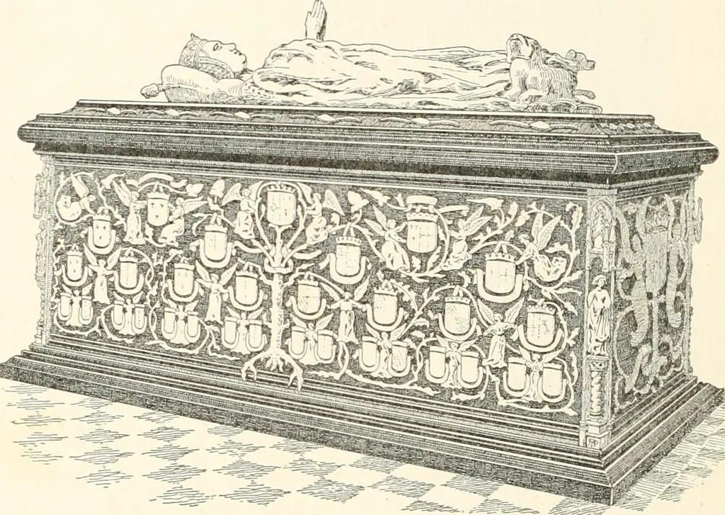An illustration from Dinanderie: a history and description of mediaeval art work in copper, brass and bronze, 1910, leaf 322