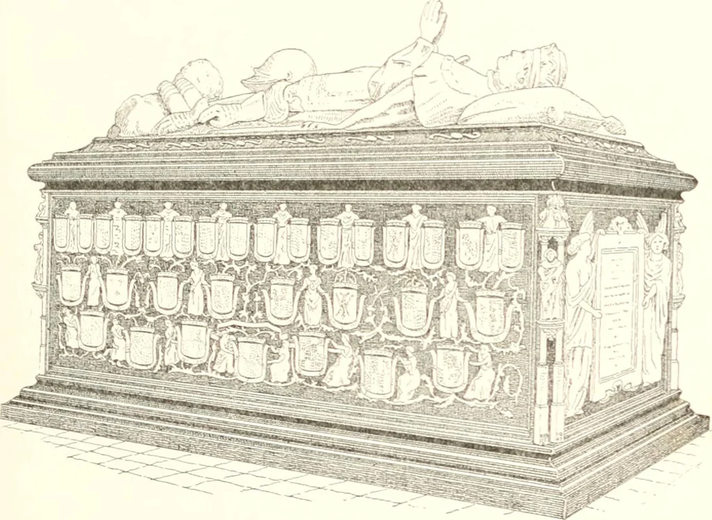 An illustration from Dinanderie: a history and description of mediaeval art work in copper, brass and bronze, 1910, leaf 323