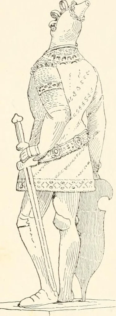 An illustration from Dinanderie: a history and description of mediaeval art work in copper, brass and bronze, 1910, leaf 326