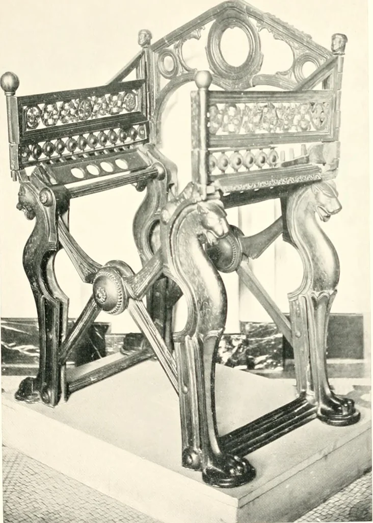 An illustration from Dinanderie: a history and description of mediaeval art work in copper, brass and bronze, 1910, leaf 51