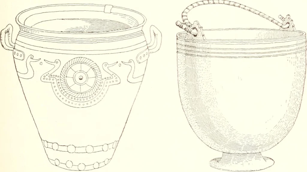 An illustration from Dinanderie: a history and description of mediaeval art work in copper, brass and bronze, 1910, leaf 53